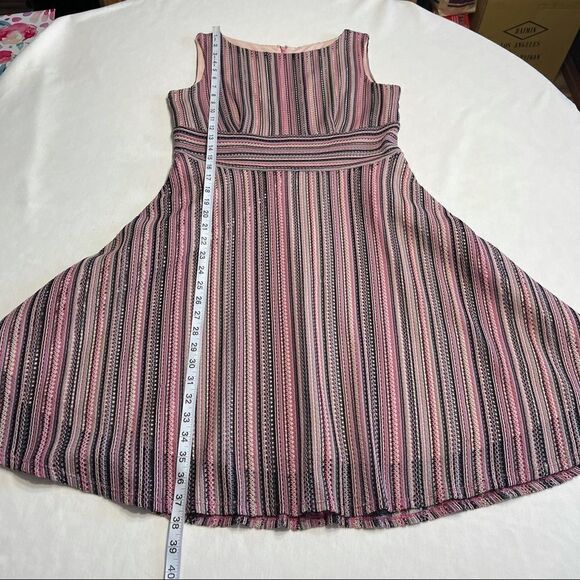 Gabby Skye Sleeveless Crochet Stripe A-Line Dress Size 6 - Picture 13 of 14